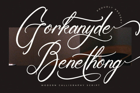 Gorkanyde Benethong - Modern Calligraphy Script Font Letterena Studios 