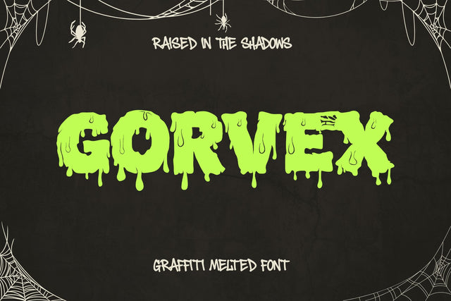 Gorvex - Melted Halloween Graffiti Font Font Mozzatype 
