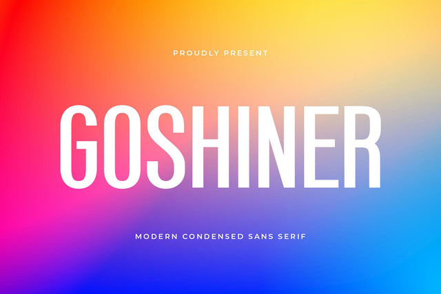 Goshiner - Modern Sans Serif Font Font studioalmeera 