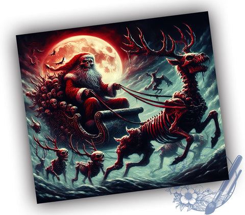 Goth Christmas Tumbler, Merry Krampus Design, Alternative Holiday Decor, Dark Christmas Gift, Unique Tumbler, Sublimation Wrap, Edgy Holiday Drinkware, Krampus Lover Gift Sublimation ToriDesigns 