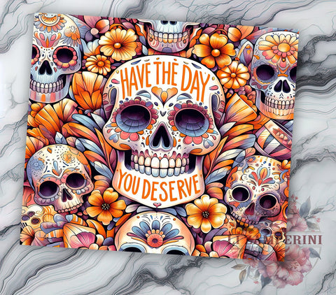 Goth Tumbler Design, 20oz Tumbler, Sublimation PNG, Dark Humor Tumbler, Alternative Drinkware, Have the Day You Deserve, Edgy Tumbler, Unique Gift Idea Sublimation Li Zamperini 