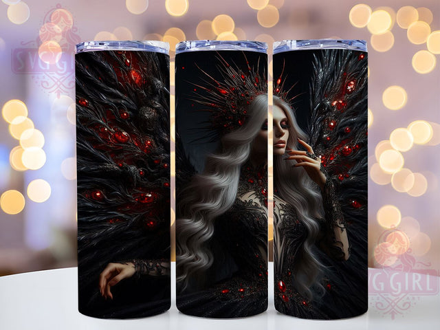 Gothic Angel Wings 20oz Tumbler, Dark Angel Sublimation, Spiritual Gothic Design, 20oz Gothic Tumbler, Angel Wings PNG Wrap, Gothic Faith Tumbler, Inspirational Gothic Angel Sublimation SvggirlplusArt 