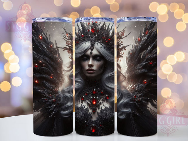 Gothic Angel Wings 20oz Tumbler, Dark Angel Sublimation, Spiritual Gothic Design, 20oz Gothic Tumbler, Angel Wings PNG Wrap, Gothic Faith Tumbler, Inspirational Gothic Angel Sublimation SvggirlplusArt 