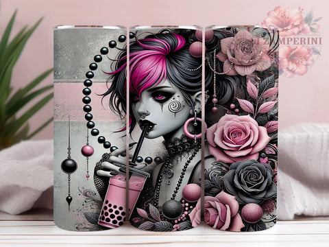 Gothic Anime Girl 20oz Tumbler, Gothic Anime Tumbler, Anime Girl Drinkware, 20oz Sublimation, Dark Aesthetic Mug, Custom Anime Cup, Kawaii Gothic Tumbler, Unique Anime Gift Sublimation Li Zamperini 