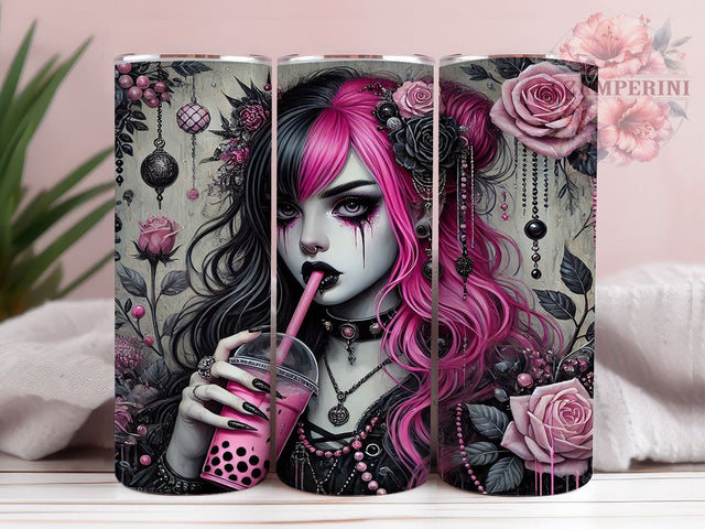 Gothic Anime Girl 20oz Tumbler, Gothic Anime Tumbler, Anime Girl Drinkware, 20oz Sublimation, Dark Aesthetic Mug, Custom Anime Cup, Kawaii Gothic Tumbler, Unique Anime Gift Sublimation Li Zamperini 