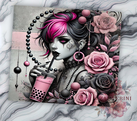 Gothic Anime Girl 20oz Tumbler, Gothic Anime Tumbler, Anime Girl Drinkware, 20oz Sublimation, Dark Aesthetic Mug, Custom Anime Cup, Kawaii Gothic Tumbler, Unique Anime Gift Sublimation Li Zamperini 