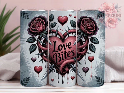 Gothic Anti‑Valentine Roses Tumbler, Grunge Roses Wrap, Dark Romance Cup, 20oz Sublimation Wrap, Stylish Gothic Design Tumbler, Artistic Roses and Thorns Cup, Edgy Love Theme Wrap Sublimation Li Zamperini 