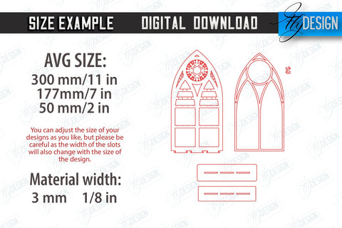 Gothic Arc Jewelry Holders Laser Cut Bundle | Gothic Window | Gothic Style | Window Frame | Gothic Window Arches | CNC Files SVG Fly Design 