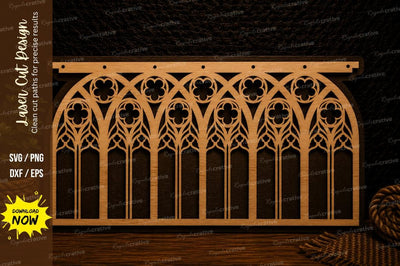 Gothic Arch Fence Laser Cut Svg Design SVG Regulrcrative 