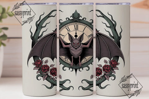 Gothic Bat 20oz Tumbler Wrap Sublimation sassyprint 