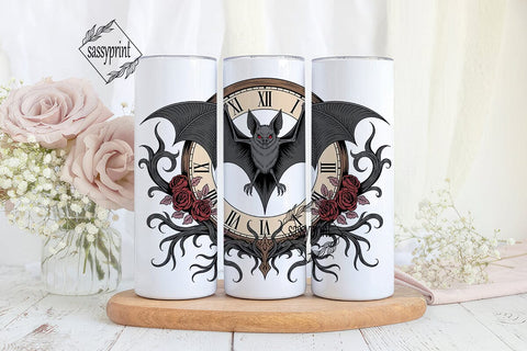 Gothic Bat 20oz Tumbler Wrap Sublimation sassyprint 
