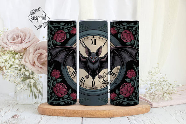 Gothic Bat 20oz Tumbler Wrap Sublimation sassyprint 