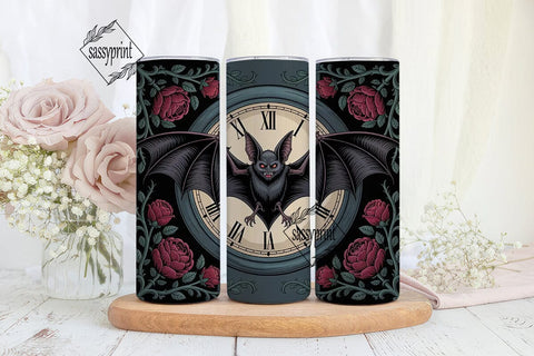 Gothic Bat 20oz Tumbler Wrap Sublimation sassyprint 
