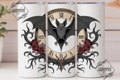 Gothic Bat 20oz Tumbler Wrap Sublimation sassyprint 
