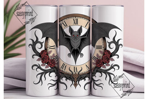 Gothic Bat 20oz Tumbler Wrap Sublimation sassyprint 