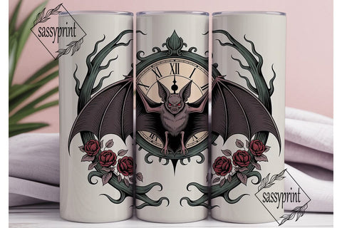 Gothic Bat 20oz Tumbler Wrap Sublimation sassyprint 