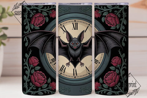 Gothic Bat 20oz Tumbler Wrap Sublimation sassyprint 