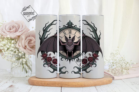 Gothic Bat 20oz Tumbler Wrap Sublimation sassyprint 