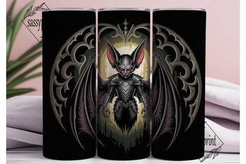 Gothic Bat Creature 20oz Tumbler Wrap Sublimation sassyprint 