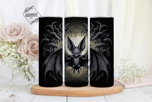 Gothic Bat Creature 20oz Tumbler Wrap Sublimation sassyprint 