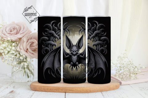 Gothic Bat Creature 20oz Tumbler Wrap Sublimation sassyprint 