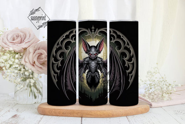 Gothic Bat Creature 20oz Tumbler Wrap Sublimation sassyprint 