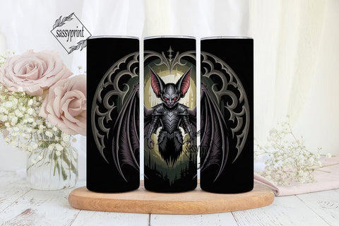 Gothic Bat Creature 20oz Tumbler Wrap Sublimation sassyprint 