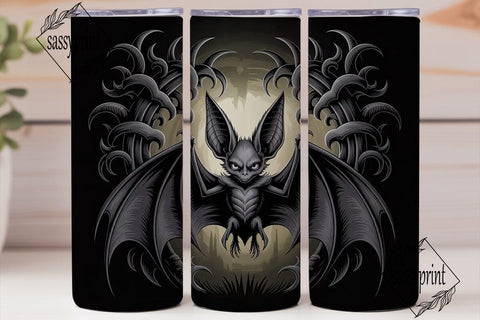 Gothic Bat Creature 20oz Tumbler Wrap Sublimation sassyprint 