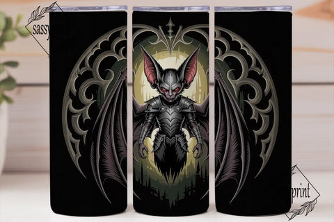 Gothic Bat Creature 20oz Tumbler Wrap Sublimation sassyprint 