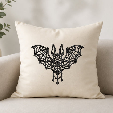 Gothic Bat Machine Embroidery Design Ornamental Halloween Bat PES DST Stitch Files Pattern Embroidery/Applique DESIGNS PatternFeed8 