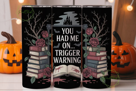 Gothic Book Lover 20oz Tumbler Wrap Sublimation PixelChick 