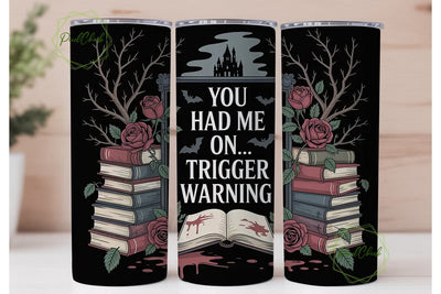 Gothic Book Lover 20oz Tumbler Wrap Sublimation PixelChick 