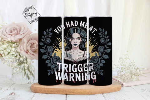 Gothic Book Lover 20oz Tumbler Wrap Sublimation sassyprint 