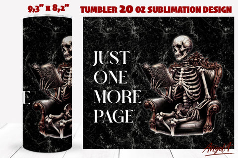 Gothic Book Lover tumbler wrap bundle Book lover quotes PNG Sublimation Angelina Semenova 