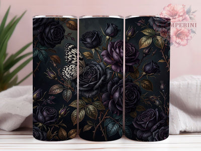 Gothic Butterfly Roses 20oz Tumbler, Gothic Butterfly, Butterfly Roses, Gothic Roses, Butterfly Tumbler, Gothic Tumbler, 20oz Tumbler Wrap, Gothic Butterfly PNG Sublimation Li Zamperini 