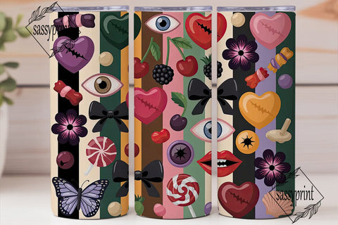 Gothic Candy Dream 20oz Tumbler Wrap Sublimation sassyprint 