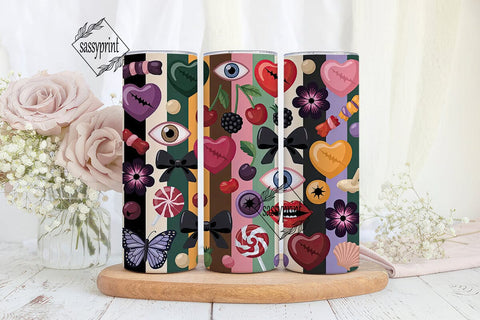 Gothic Candy Dream 20oz Tumbler Wrap Sublimation sassyprint 