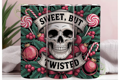 Gothic Candy Skull 20oz Tumbler Wrap Sublimation PixelChick 