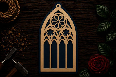 Gothic Cathedral Window Frame Laser Cut SVG File SVG Regulrcrative 