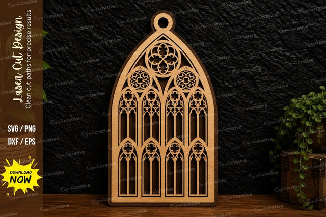 Gothic Cathedral Window Laser Cut Svg Design SVG Regulrcrative 