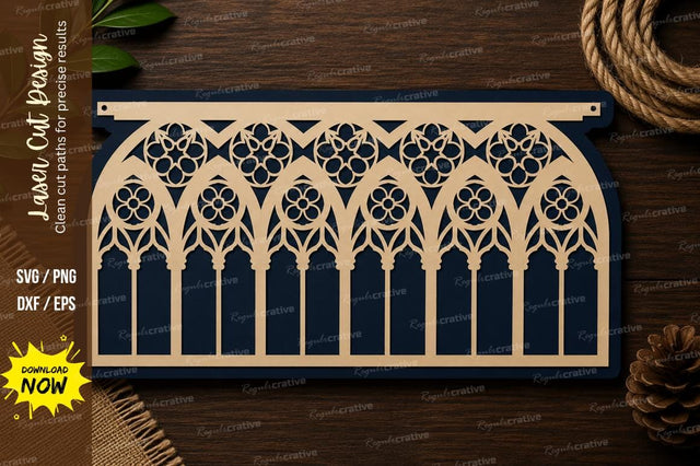 Gothic Cathedral Window Laser Cut SVG File SVG Regulrcrative 