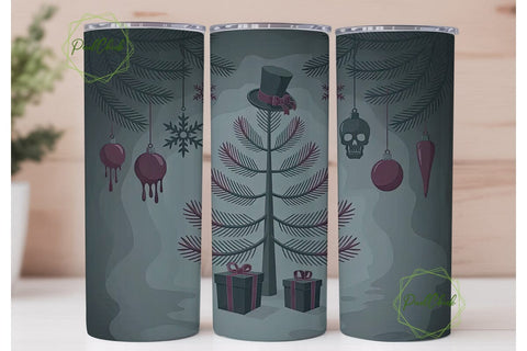 Gothic Christmas 20oz Tumbler Wrap Sublimation PixelChick 