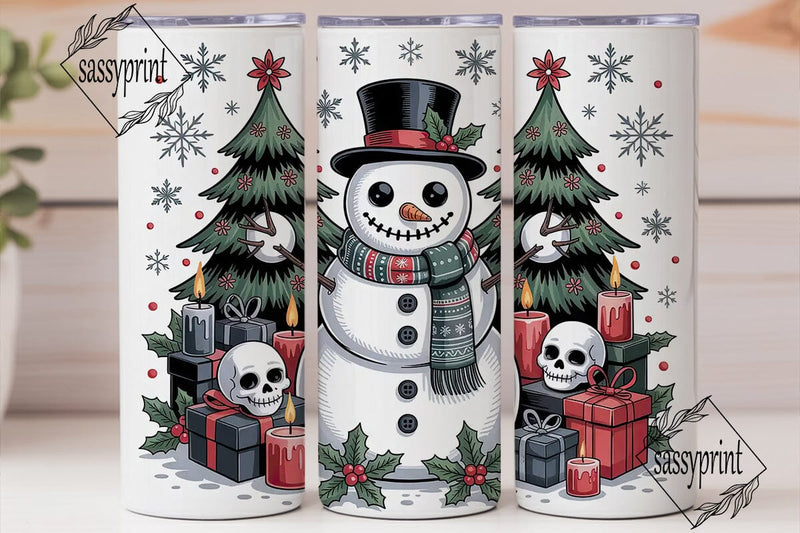 Gothic Christmas 20oz Tumbler Wrap Sublimation sassyprint 