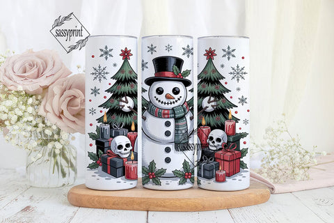 Gothic Christmas 20oz Tumbler Wrap Sublimation sassyprint 