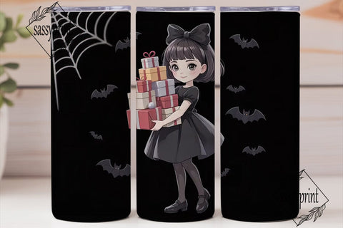 Gothic Christmas Anime Girl 20oz Tumbler Sublimation sassyprint 