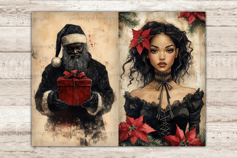 Gothic Christmas Junk Journal Kit | Xmas Scrapbook Paper SVG GlamArtZhanna 