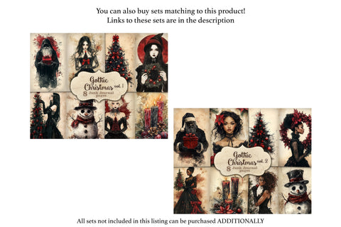 Gothic Christmas Junk Journal Kit | Xmas Scrapbook Paper SVG GlamArtZhanna 