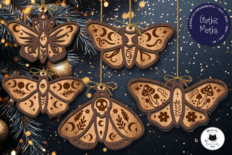 Gothic Christmas Ornaments Laser Cut SVG SVG Ivy's Creativity House 