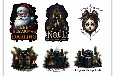 Gothic Christmas Sublimation Bundle Sublimation Shetara Begum 