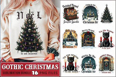 Gothic Christmas Sublimation Bundle Sublimation Shetara Begum 